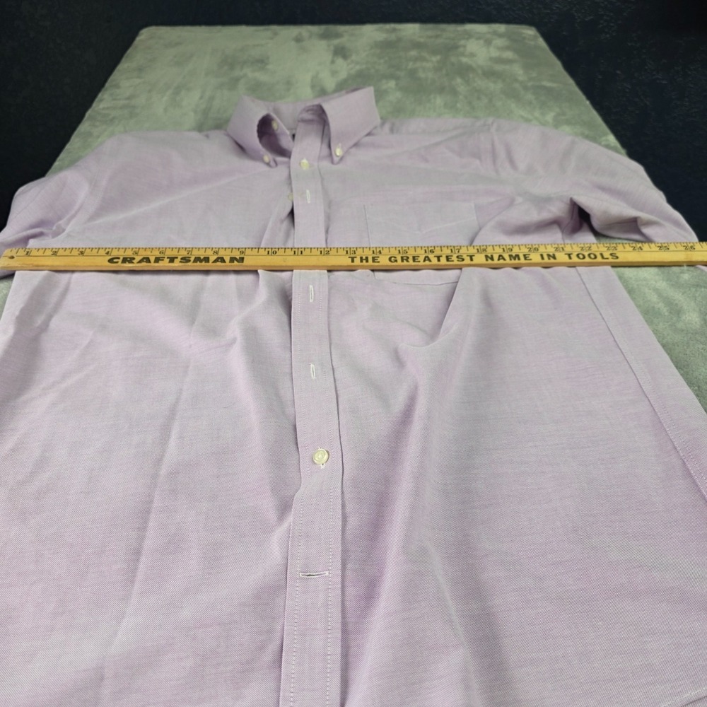 STAFFORD Lavender Long Sl "Oxford" Dress Shirt Men's Size 16 (34/35) - Picture 3 of 5